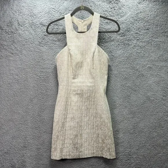 Plenty by Tracy Reese Women's Size 4 Cream Sheath Dress Racer Back Halter Top - Picture 1 of 10